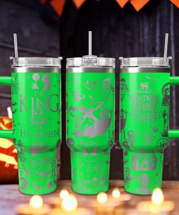 Halloween The Nightmare Before Christmas Movies Custom Stanley Quencher 40Oz Stainless Steel Tumbler With Handle