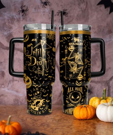 Halloween The Nightmare Before Christmas Movies Custom Stanley Quencher 40Oz Stainless Steel Tumbler With Handle