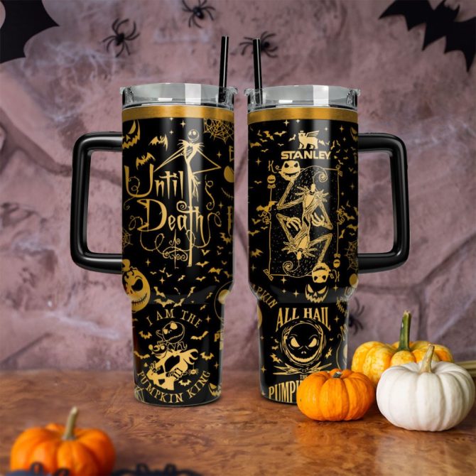 Halloween The Nightmare Before Christmas Movies Custom Stanley Quencher 40Oz Stainless Steel Tumbler With Handle