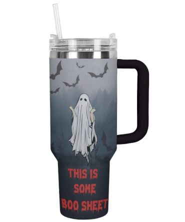 Halloween This Is Some Boo Sheet Custom Stanley Quencher 40Oz Stainless Steel Tumbler With Handle