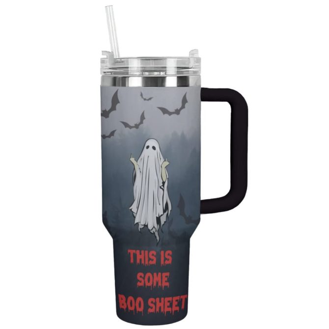 Halloween This Is Some Boo Sheet Custom Stanley Quencher 40Oz Stainless Steel Tumbler With Handle
