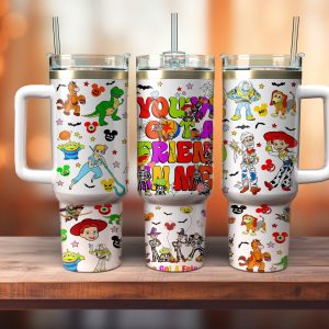 Halloween Toy Story Cartoon Custom Stanley Quencher 40Oz Stainless Steel Tumbler With Handle