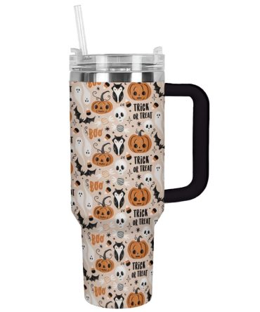 Halloween Trick-Or-Treat Custom Stanley Quencher 40Oz Stainless Steel Tumbler With Handle
