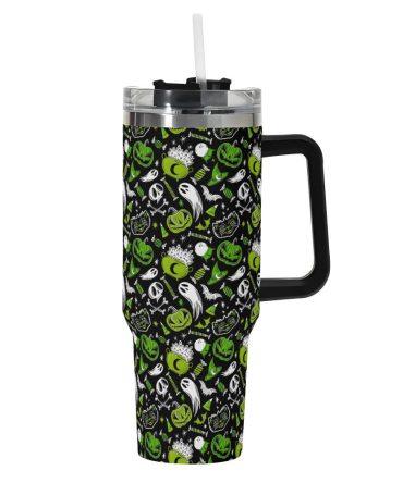 Halloween Trick Or Treat Spooky Custom Stanley Quencher 40Oz Stainless Steel Tumbler With Handle