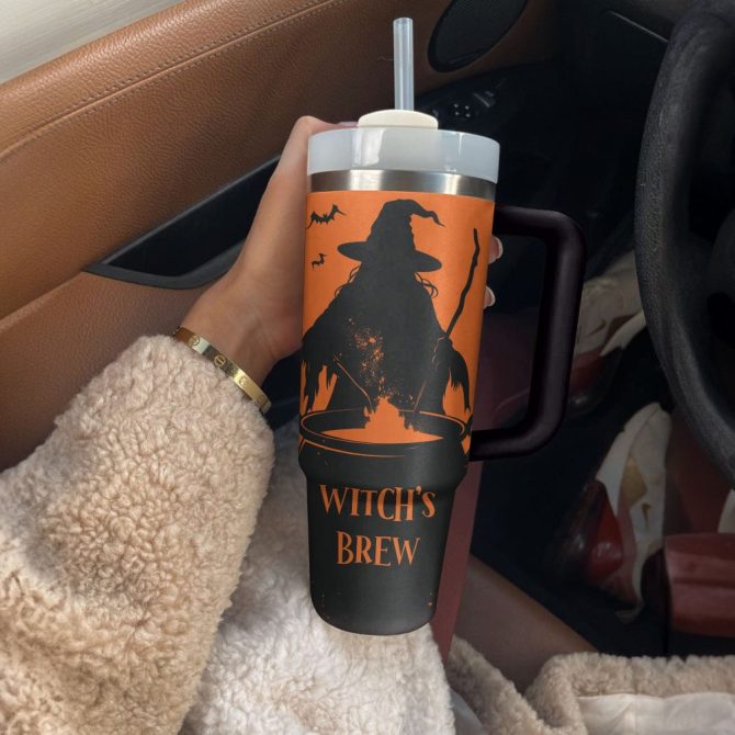 Halloween Witch #8217;S Brew Custom Stanley Quencher 40Oz Stainless Steel Tumbler With Handle - Image 3