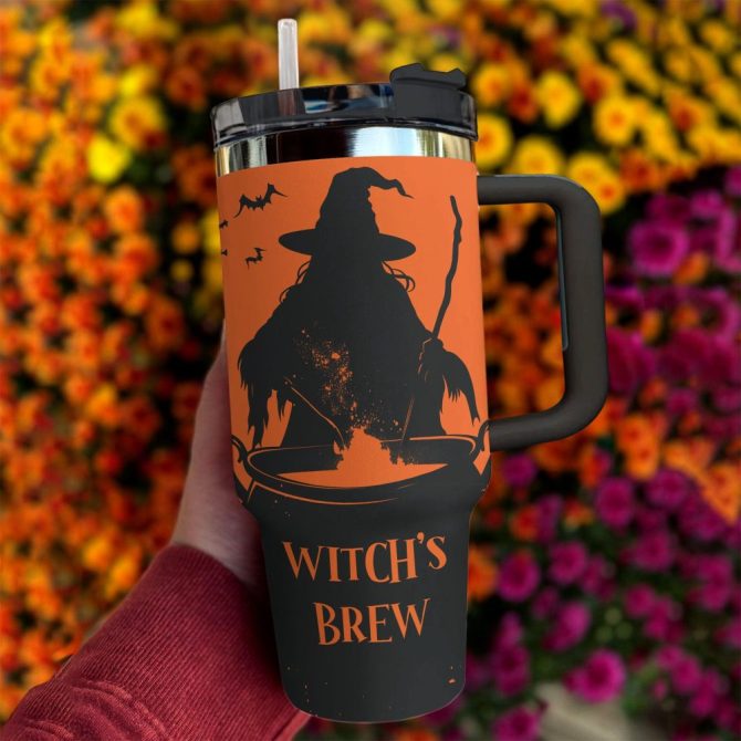 Halloween Witch #8217;S Brew Custom Stanley Quencher 40Oz Stainless Steel Tumbler With Handle - Image 2