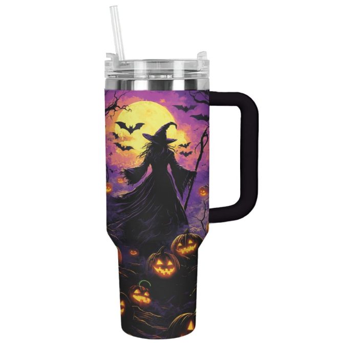 Halloween Witch #8217;S Night Custom Stanley Quencher 40Oz Stainless Steel Tumbler With Handle - Image 10