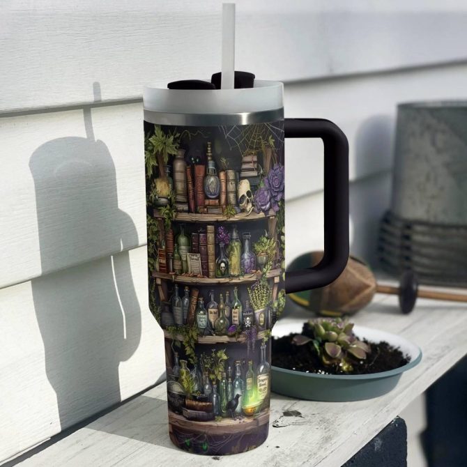 Halloween Witch #8217;S Potion Custom Stanley Quencher 40Oz Stainless Steel Tumbler With Handle - Image 2