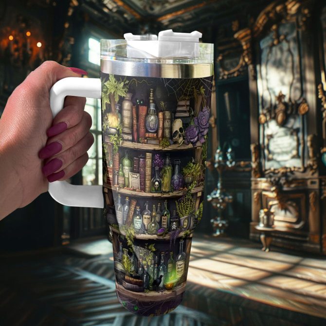 Halloween Witch #8217;S Potion Custom Stanley Quencher 40Oz Stainless Steel Tumbler With Handle - Image 4