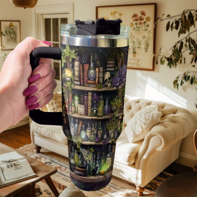 Halloween Witch #8217;S Potion Custom Stanley Quencher 40Oz Stainless Steel Tumbler With Handle - Image 3