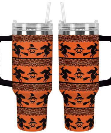 Halloween Witchy Whispers Custom Stanley Quencher 40Oz Stainless Steel Tumbler With Handle