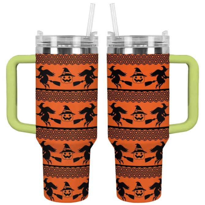 Halloween Witchy Whispers Custom Stanley Quencher 40Oz Stainless Steel Tumbler With Handle - Image 13