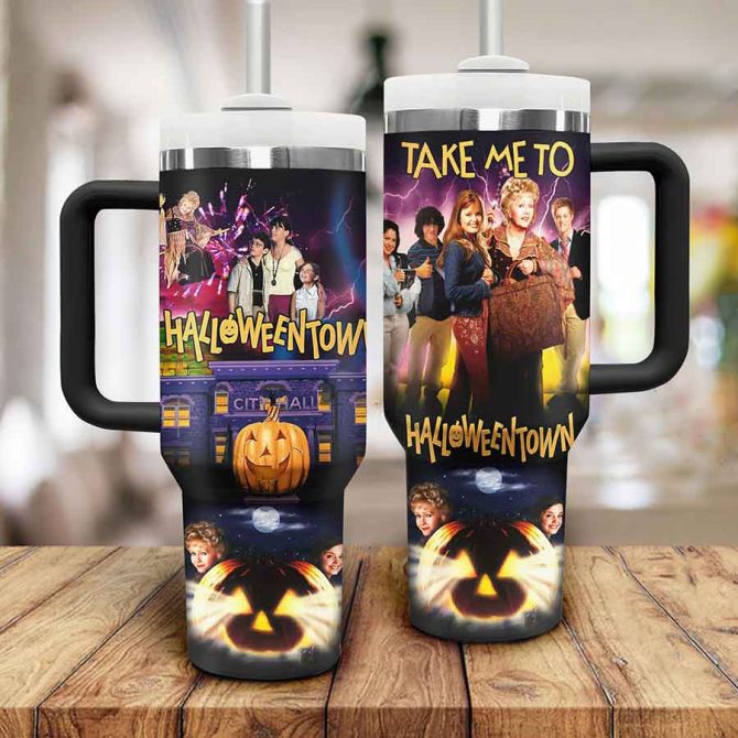 Halloweentown Tv Series Custom Stanley Quencher 40Oz Stainless Steel Tumbler With Handle - Image 3