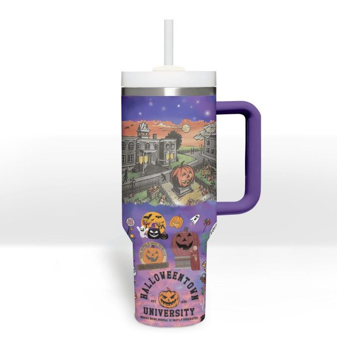 Halloweentown Tv Series Custom Stanley Quencher 40Oz Stainless Steel Tumbler With Handle - Image 3