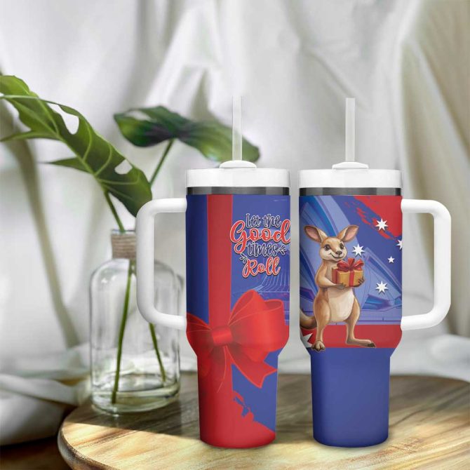 Happy Boxing Day Australia Let The Good Time Roll! Custom Stanley Quencher 40Oz Stainless Steel Tumbler With Handle - Image 9