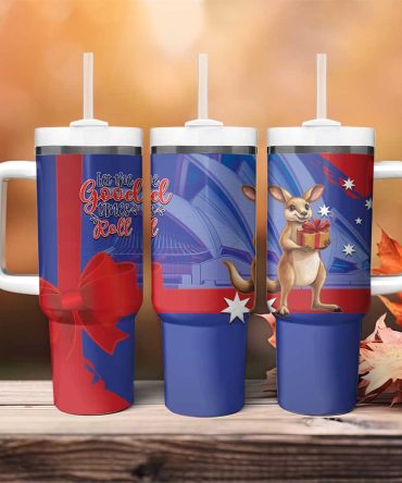 Happy Boxing Day Australia Let The Good Time Roll! Custom Stanley Quencher 40Oz Stainless Steel Tumbler With Handle