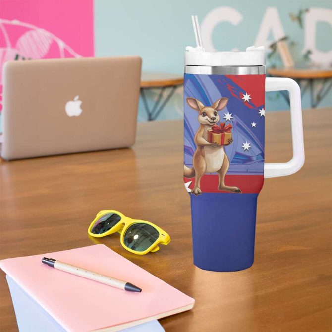 Happy Boxing Day Australia Let The Good Time Roll! Custom Stanley Quencher 40Oz Stainless Steel Tumbler With Handle - Image 5