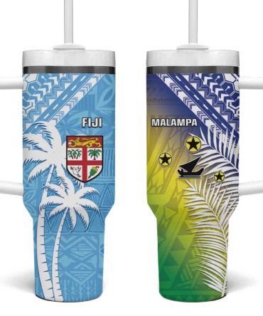Happy Malampa Fiji Day Half Mix Custom Stanley Quencher 40Oz Stainless Steel Tumbler With Handle