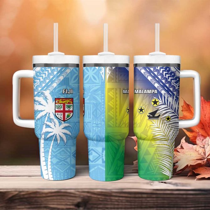 Happy Malampa Fiji Day Half Mix Custom Stanley Quencher 40Oz Stainless Steel Tumbler With Handle - Image 4