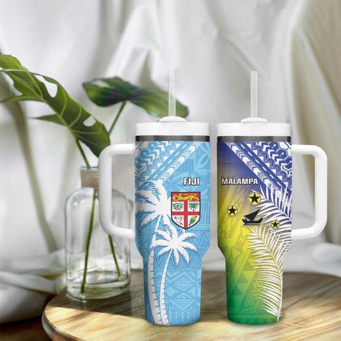 Happy Malampa Fiji Day Half Mix Custom Stanley Quencher 40Oz Stainless Steel Tumbler With Handle - Image 9