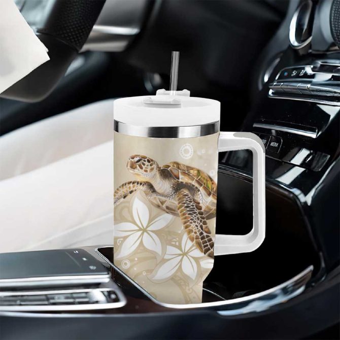 Happy Valentine #8217;S Day Polynesia Seaturtle Polynesian Pollinate Color Custom Stanley Quencher 40Oz Stainless Steel Tumbler With Handle - Image 8