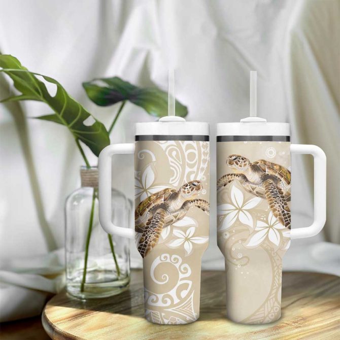 Happy Valentine #8217;S Day Polynesia Seaturtle Polynesian Pollinate Color Custom Stanley Quencher 40Oz Stainless Steel Tumbler With Handle - Image 9