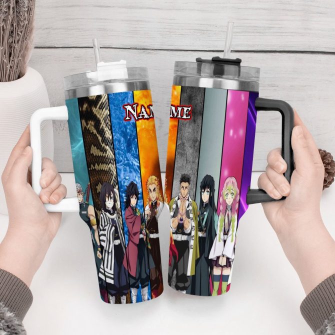 Hashiras Demon Slayer Anime Kimetsu No Yaiba Anime Custom Stanley Quencher 40Oz Stainless Steel Tumbler - Image 2