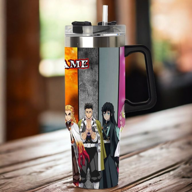 Hashiras Demon Slayer Anime Kimetsu No Yaiba Anime Custom Stanley Quencher 40Oz Stainless Steel Tumbler - Image 3