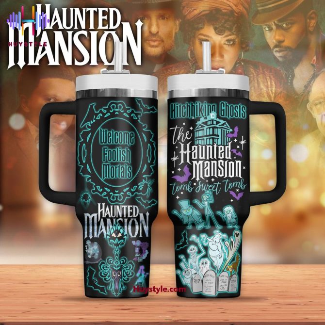 Haunted Mansion Movies Custom Stanley Quencher 40Oz Stainless Steel Tumbler With Handle