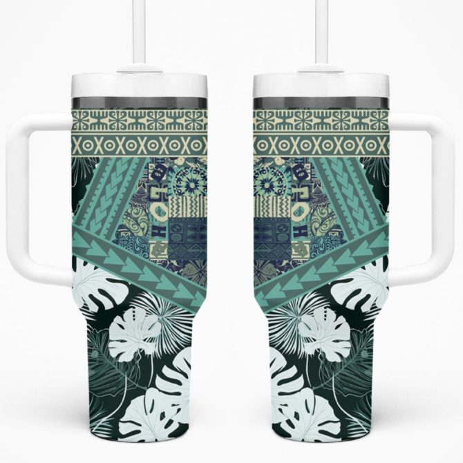 Hawaii Fd Tumbler With Handle Hawaiian Tapa Pattern Lt05Custom Stanley Quencher 40Oz Stainless Steel Tumbler