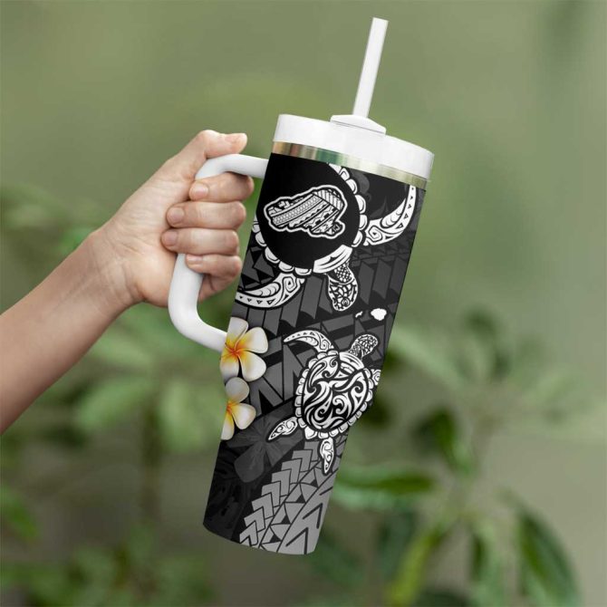 Hawaii Kahoolawe Islands Pacific Plumeria Custom Stanley Quencher 40Oz Stainless Steel Tumbler - Image 3