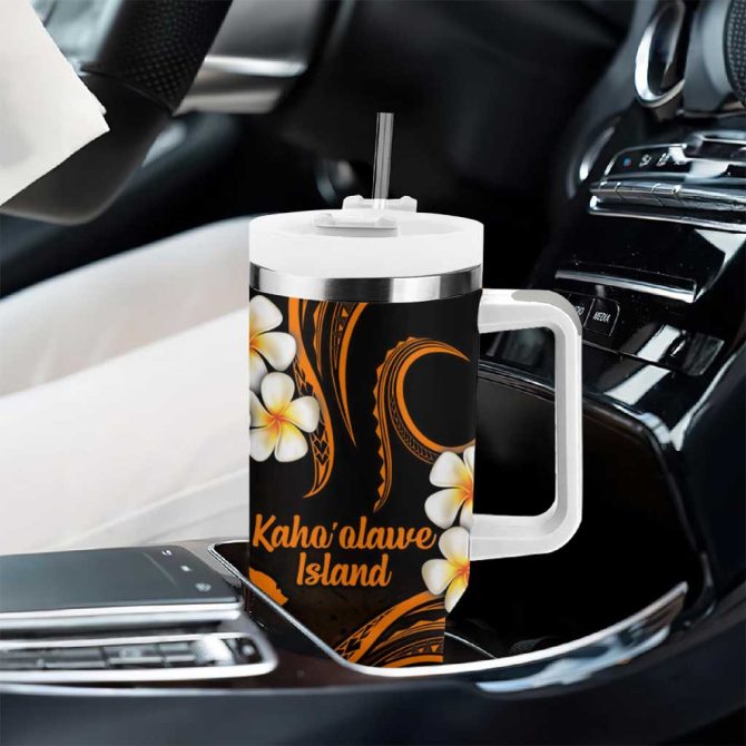 Hawaii Kahoolawe Islands Pacific Plumeria Custom Stanley Quencher 40Oz Stainless Steel Tumbler - Image 8