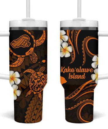 Hawaii Kahoolawe Islands Pacific Plumeria Custom Stanley Quencher 40Oz Stainless Steel Tumbler