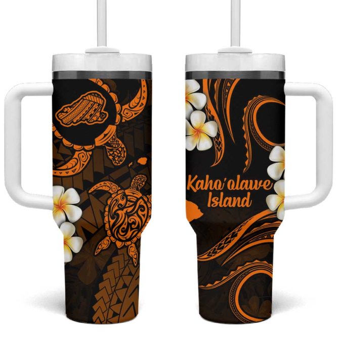 Hawaii Kahoolawe Islands Pacific Plumeria Custom Stanley Quencher 40Oz Stainless Steel Tumbler