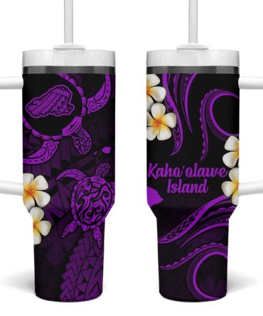 Hawaii Kahoolawe Islands Pacific Plumeria Custom Stanley Quencher 40Oz Stainless Steel Tumbler