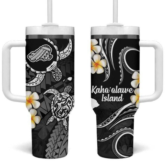 Hawaii Kahoolawe Islands Pacific Plumeria Custom Stanley Quencher 40Oz Stainless Steel Tumbler