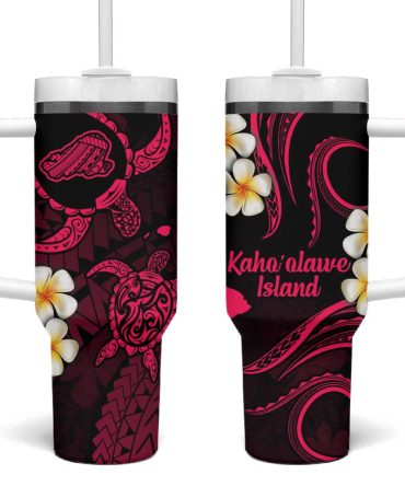 Hawaii Kahoolawe Islands Pacific Plumeria Custom Stanley Quencher 40Oz Stainless Steel Tumbler