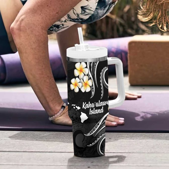 Hawaii Kahoolawe Islands Pacific Plumeria Custom Stanley Quencher 40Oz Stainless Steel Tumbler - Image 6