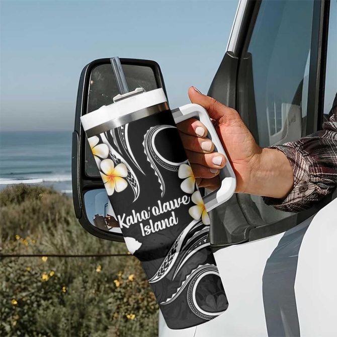 Hawaii Kahoolawe Islands Pacific Plumeria Custom Stanley Quencher 40Oz Stainless Steel Tumbler - Image 7