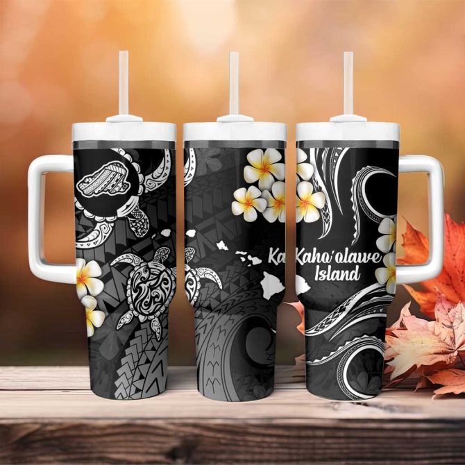 Hawaii Kahoolawe Islands Pacific Plumeria Custom Stanley Quencher 40Oz Stainless Steel Tumbler - Image 4
