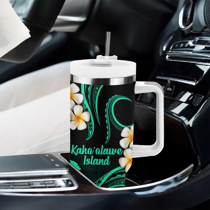Hawaii Kahoolawe Islands Pacific Plumeria Custom Stanley Quencher 40Oz Stainless Steel Tumbler - Image 8