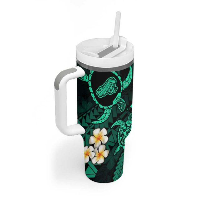 Hawaii Kahoolawe Islands Pacific Plumeria Custom Stanley Quencher 40Oz Stainless Steel Tumbler - Image 2