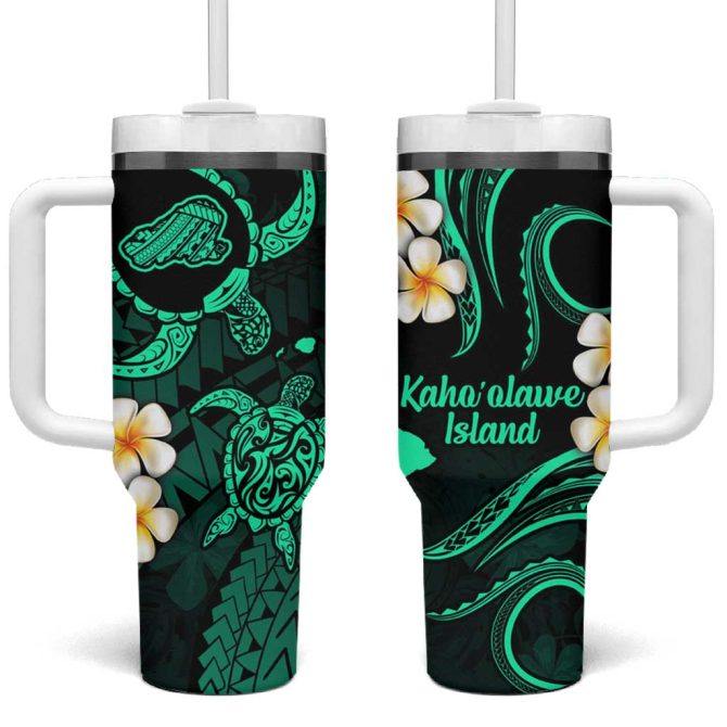 Hawaii Kahoolawe Islands Pacific Plumeria Custom Stanley Quencher 40Oz Stainless Steel Tumbler