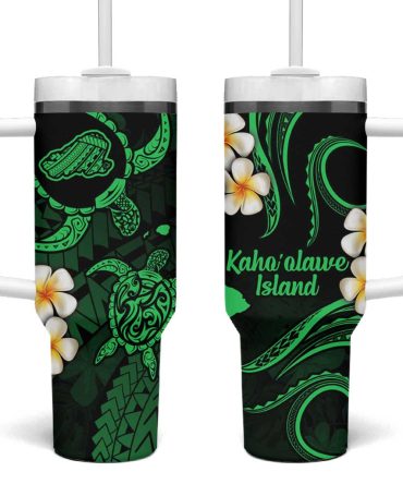 Hawaii Kahoolawe Islands Pacific Plumeria Custom Stanley Quencher 40Oz Stainless Steel Tumbler