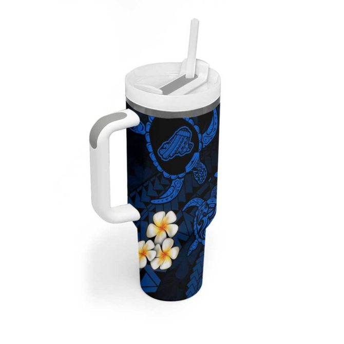 Hawaii Kahoolawe Islands Pacific Plumeria Custom Stanley Quencher 40Oz Stainless Steel Tumbler - Image 2