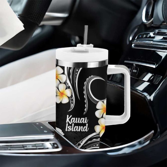 Hawaii Kauai Islands Pacific Plumeria Custom Stanley Quencher 40Oz Stainless Steel Tumbler - Image 8