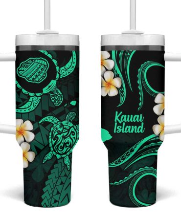 Hawaii Kauai Islands Pacific Plumeria Custom Stanley Quencher 40Oz Stainless Steel Tumbler
