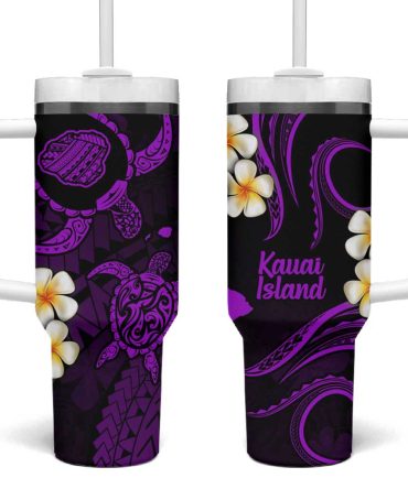 Hawaii Kauai Islands Pacific Plumeria Custom Stanley Quencher 40Oz Stainless Steel Tumbler