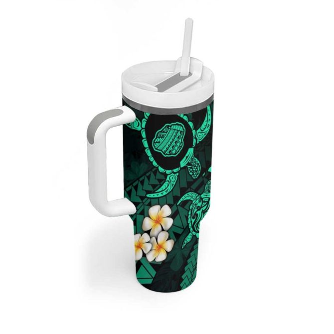 Hawaii Kauai Islands Pacific Plumeria Custom Stanley Quencher 40Oz Stainless Steel Tumbler - Image 2