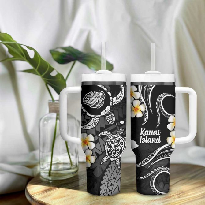 Hawaii Kauai Islands Pacific Plumeria Custom Stanley Quencher 40Oz Stainless Steel Tumbler - Image 9